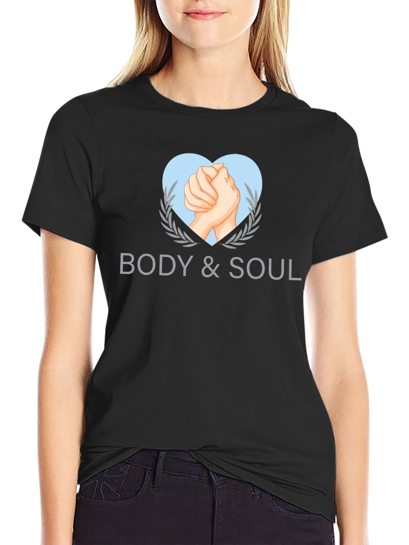 Body & Soul Graphic Tee - Stylish Black T-Shirt