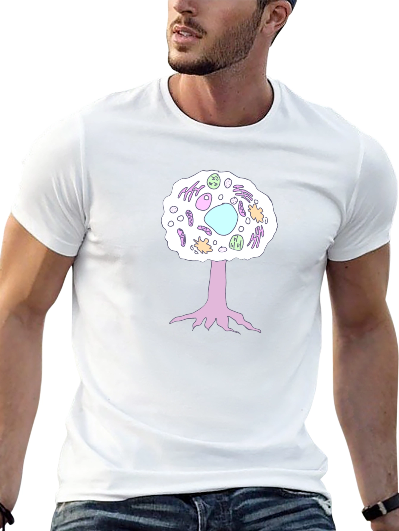 Cell Tree Black T-Shirt: Science & Nature Inspired