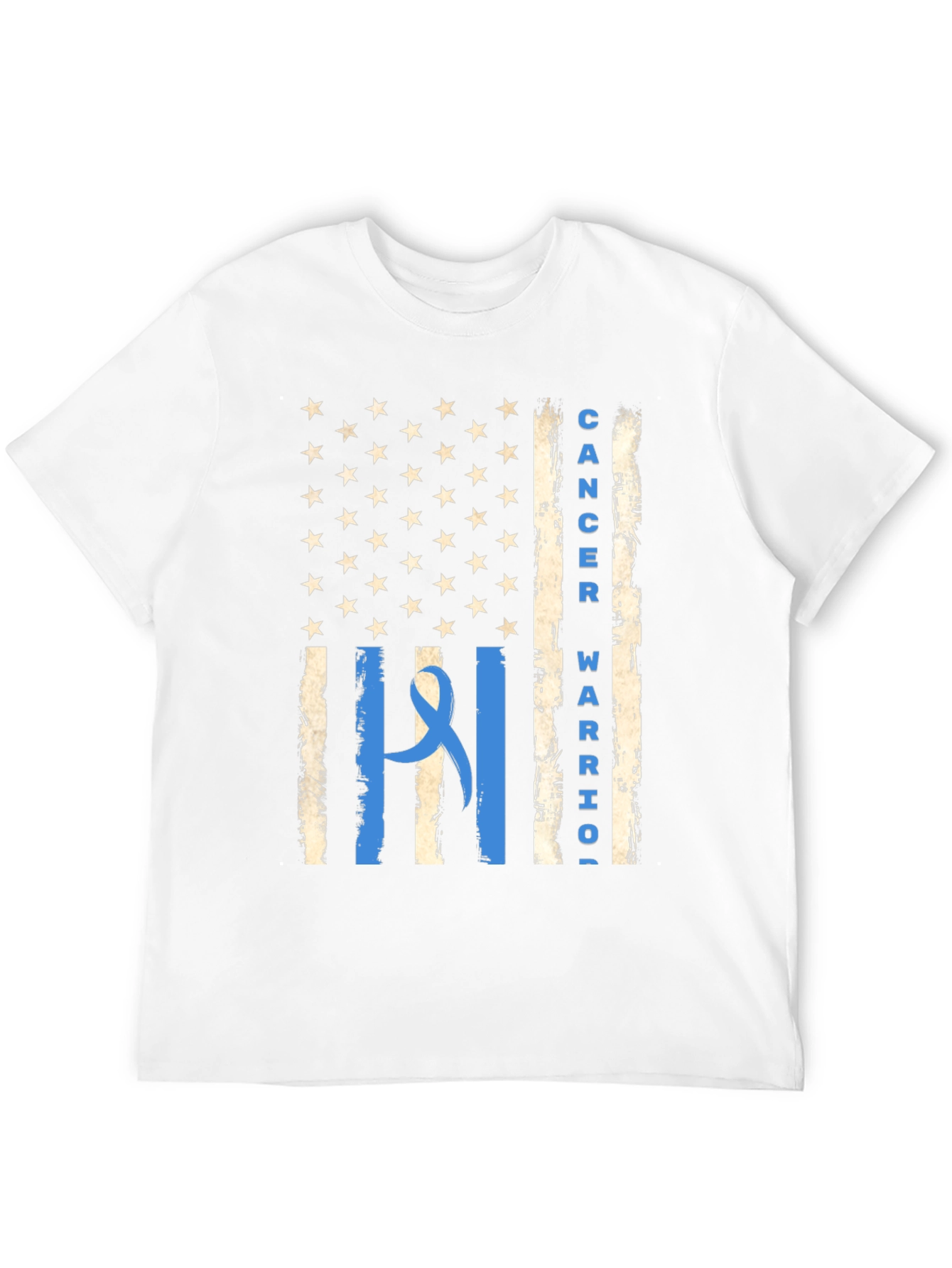 Cancer Warrior American Flag Graphic Tee