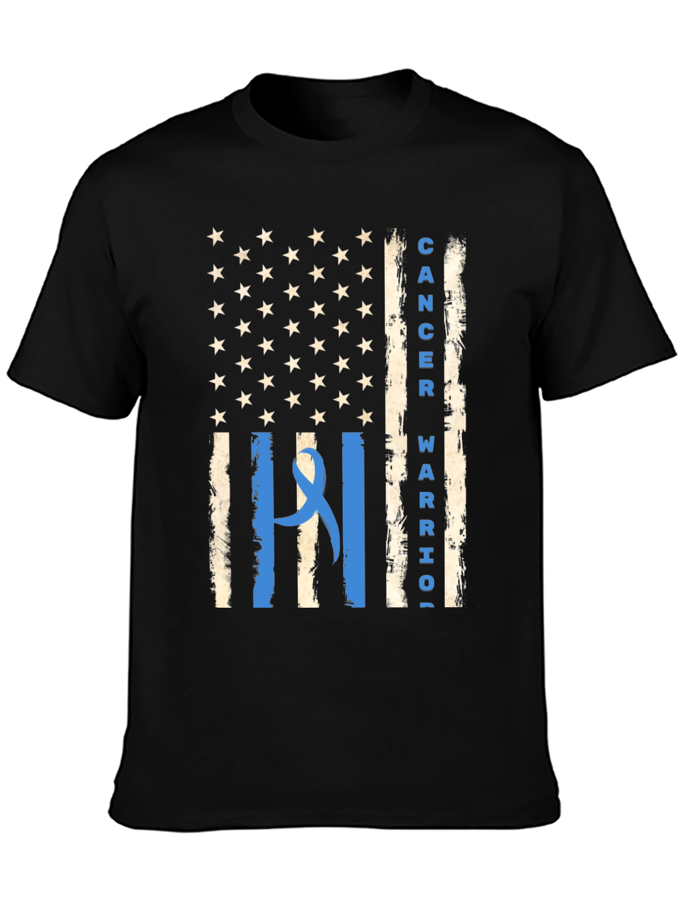 Cancer Warrior American Flag Graphic Tee