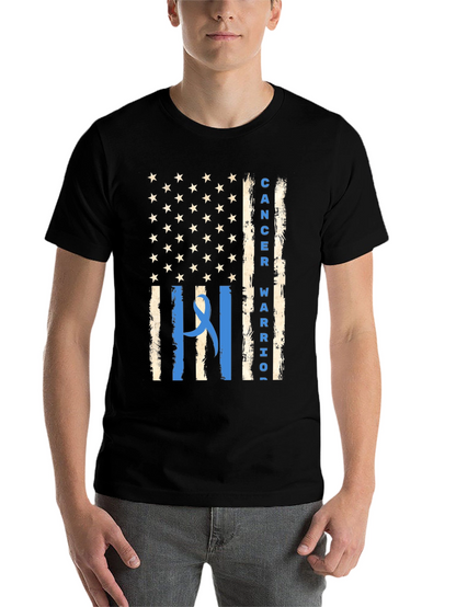 Cancer Warrior American Flag Graphic Tee