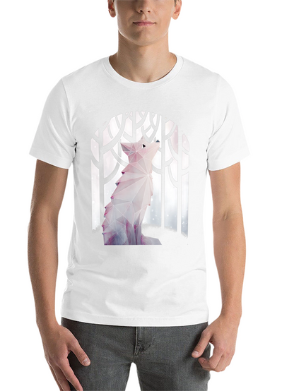 Geometric Wolf Graphic T-Shirt - Stylish Mens Tee