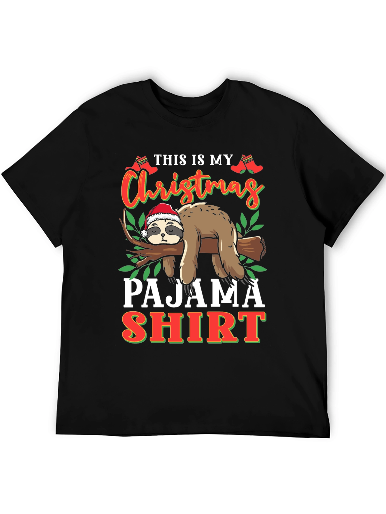 Christmas Sloth Pajama Shirt