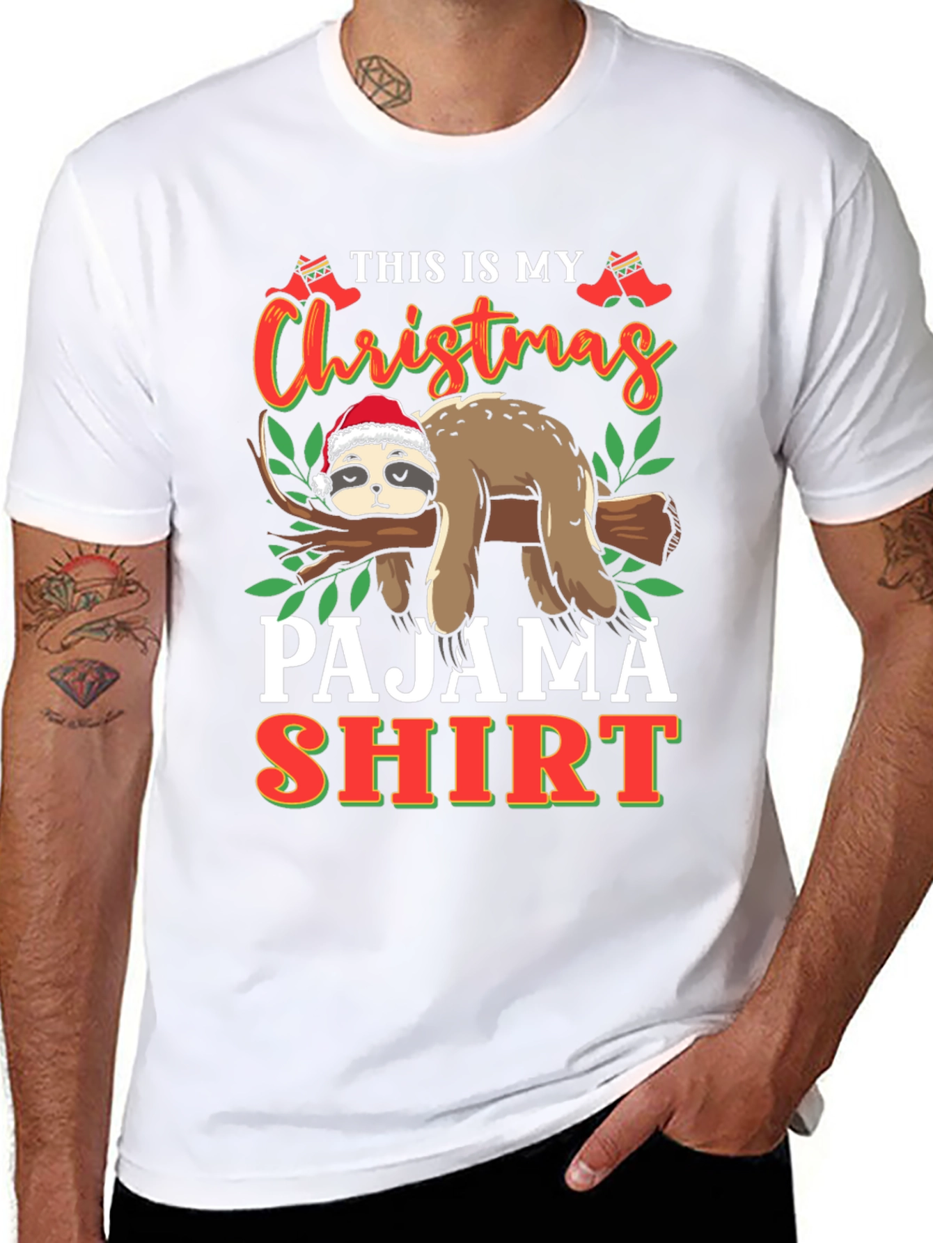 Christmas Sloth Pajama Shirt