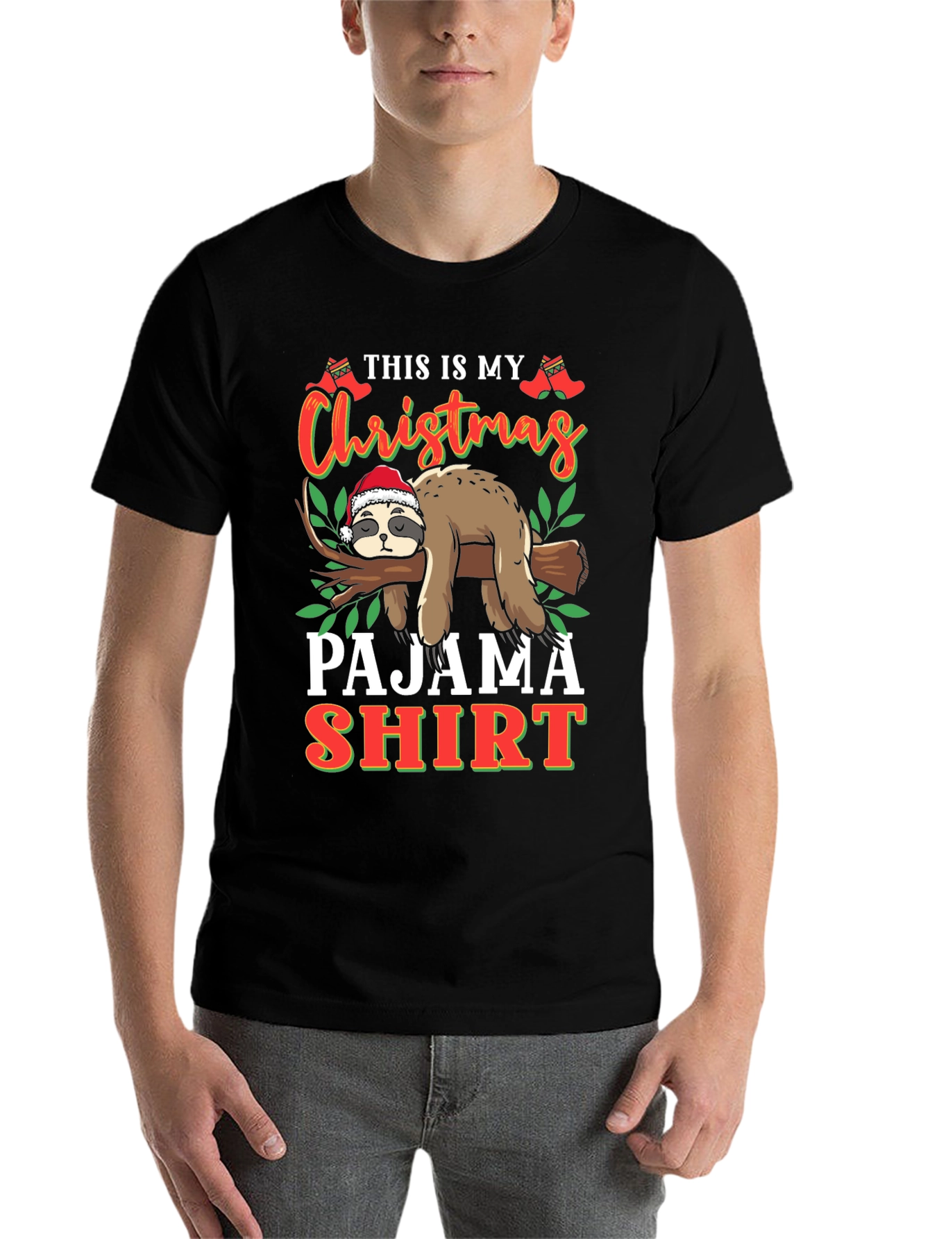 Christmas Sloth Pajama Shirt