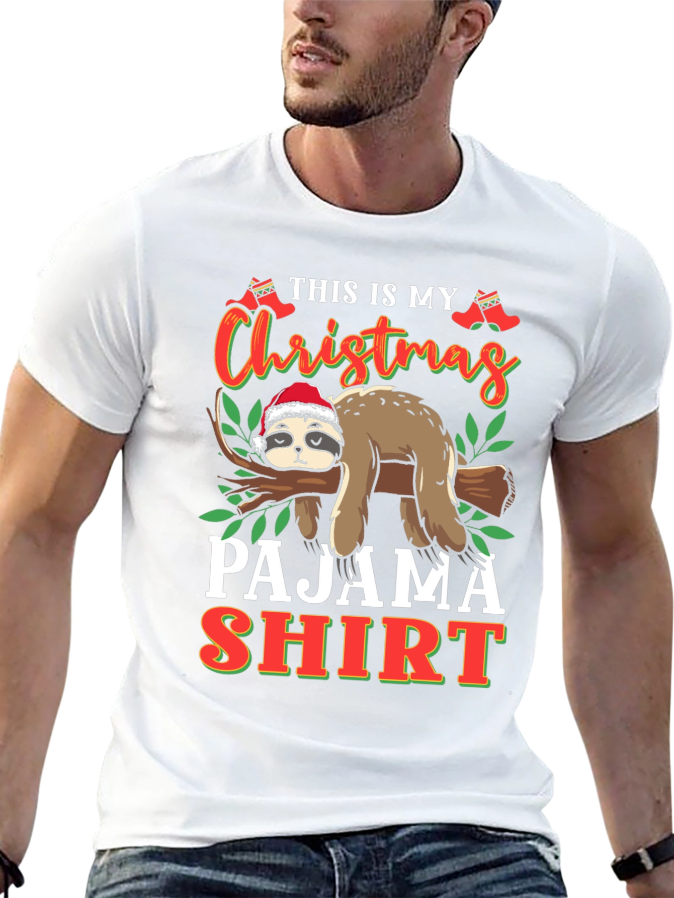 Christmas Sloth Pajama Shirt