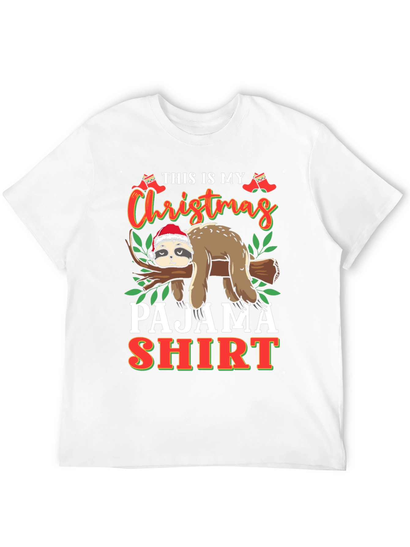 Christmas Sloth Pajama Shirt