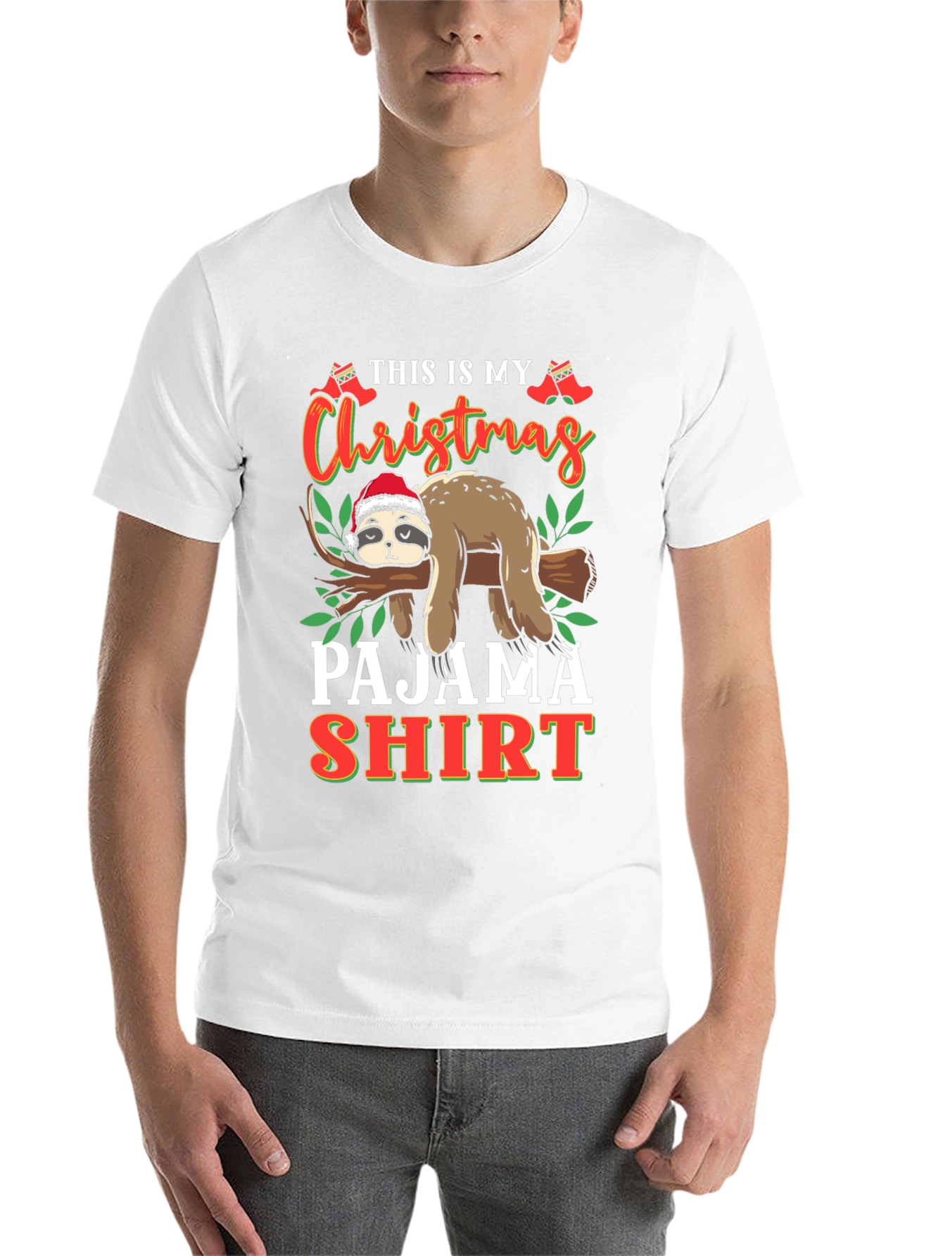 Christmas Sloth Pajama Shirt