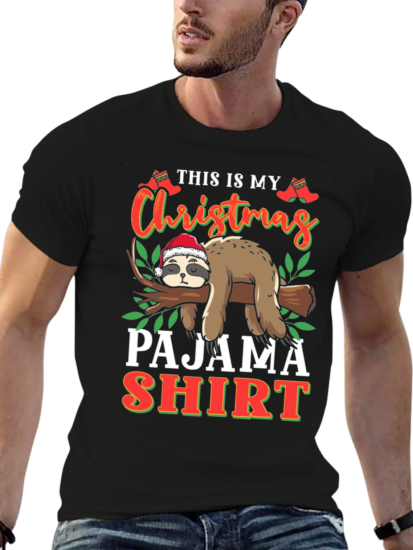 Christmas Sloth Pajama Shirt
