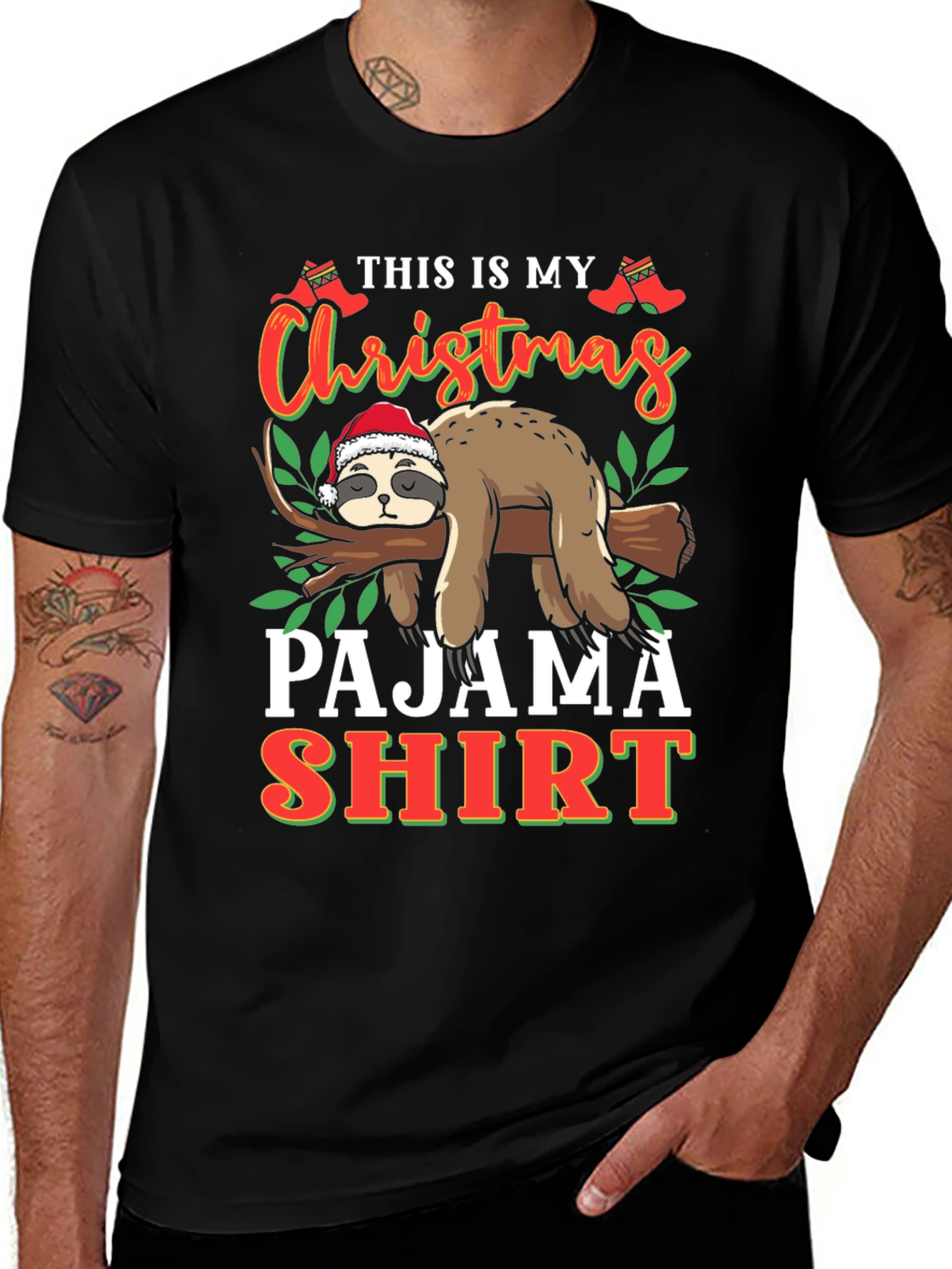 Christmas Sloth Pajama Shirt
