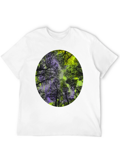 Nature Print Black T-Shirt