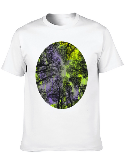 Nature Print Black T-Shirt