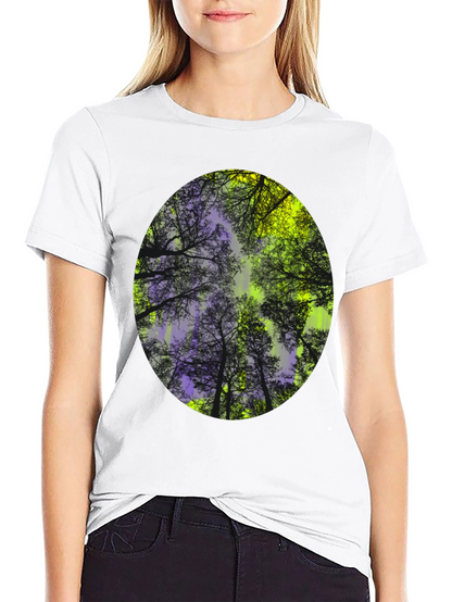 Nature Print Black T-Shirt