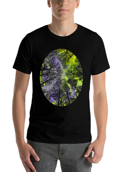 Nature Print Black T-Shirt