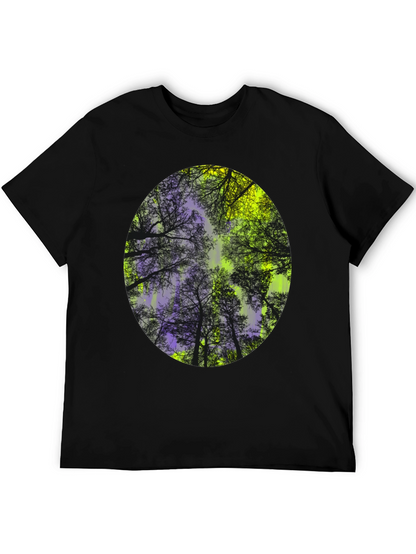Nature Print Black T-Shirt