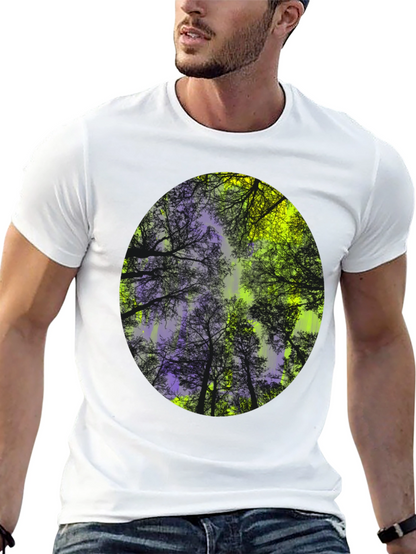 Nature Print Black T-Shirt