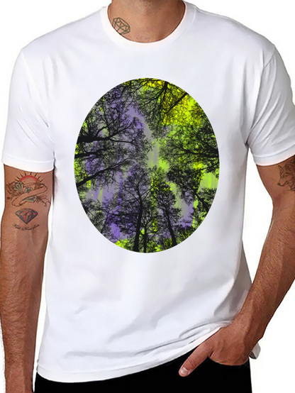 Nature Print Black T-Shirt