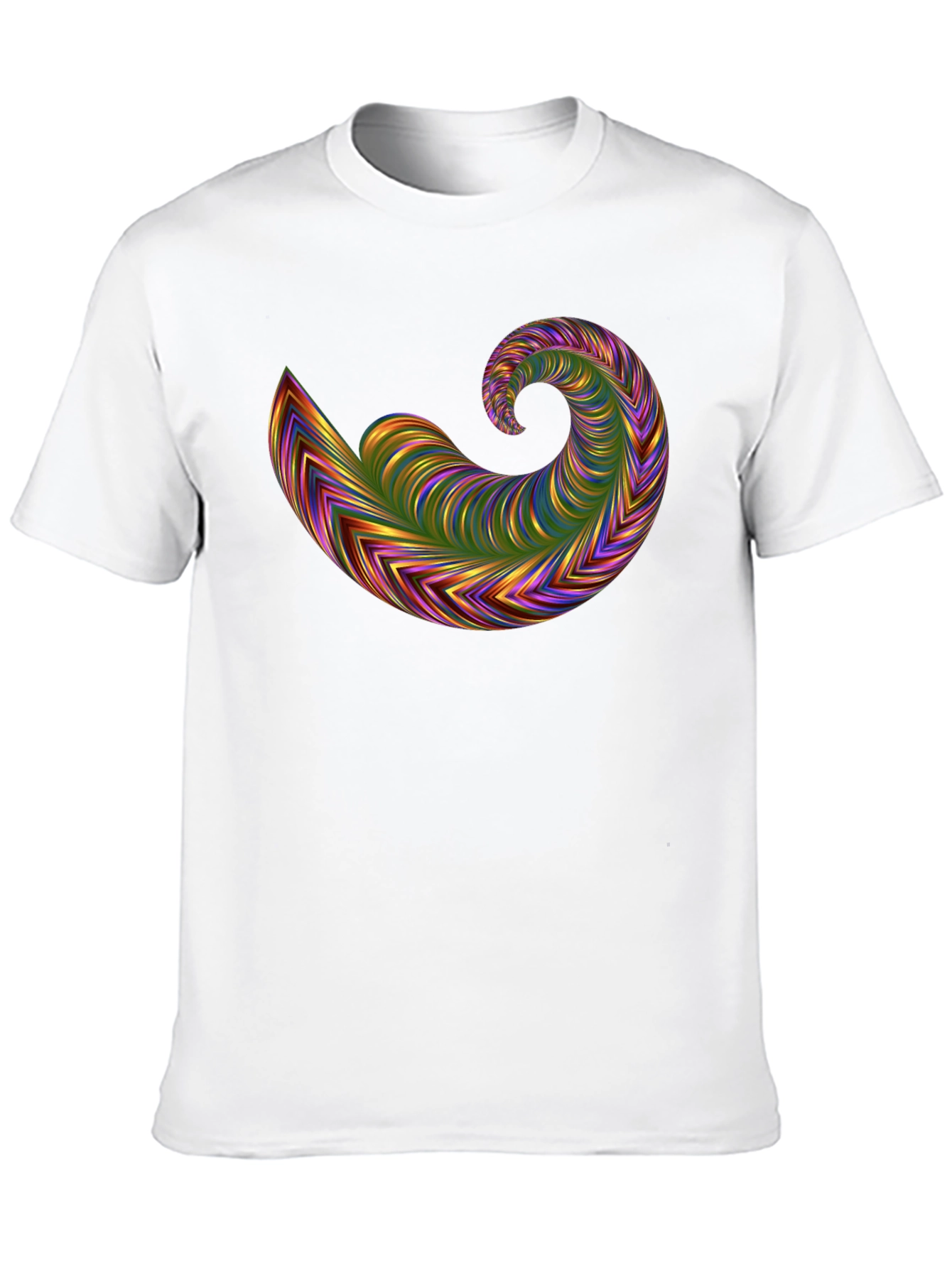 Abstract Swirl Graphic Tee - Bold Black