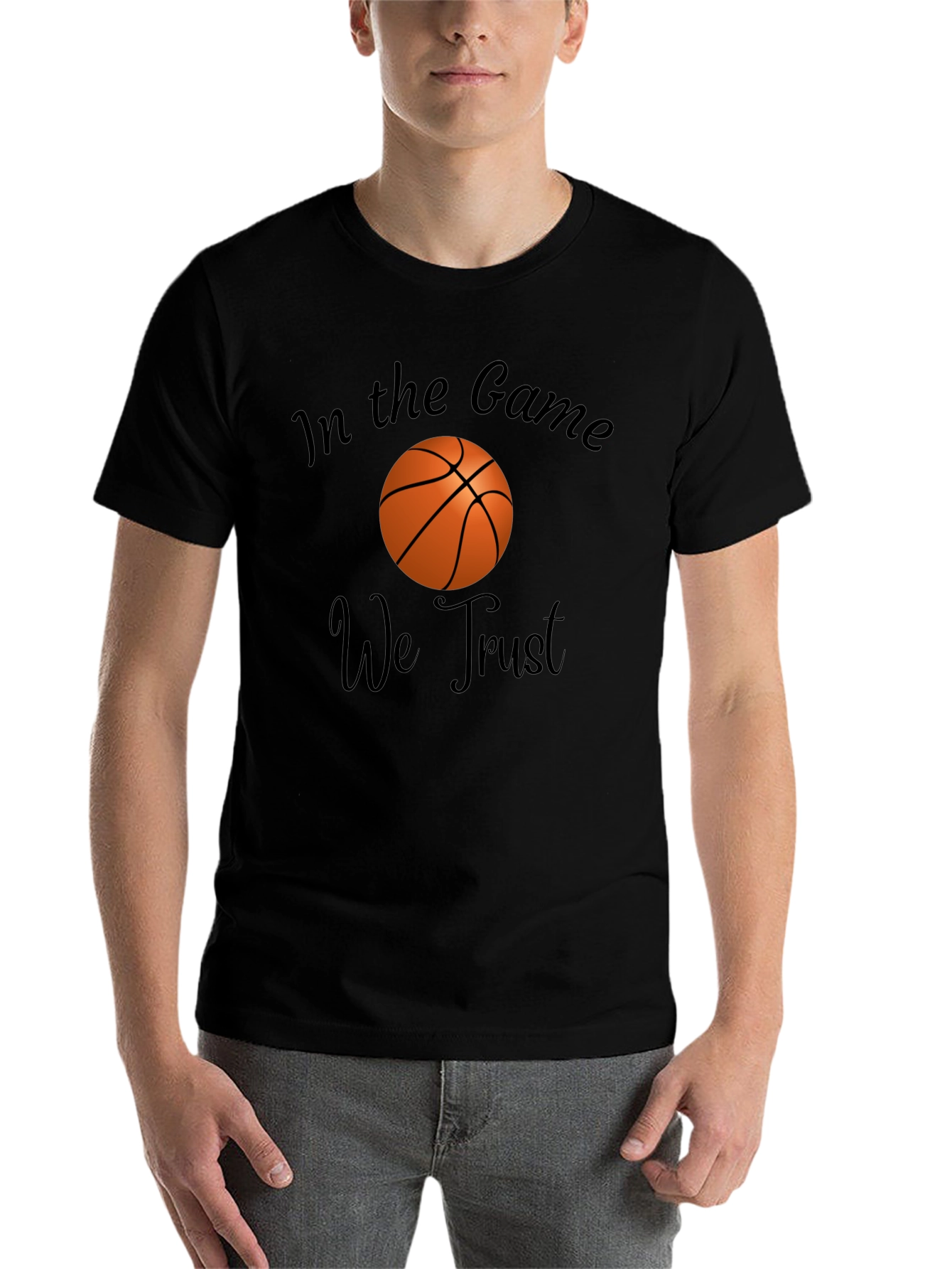 In the Game We Trust Basketball Graphic T-Shirt