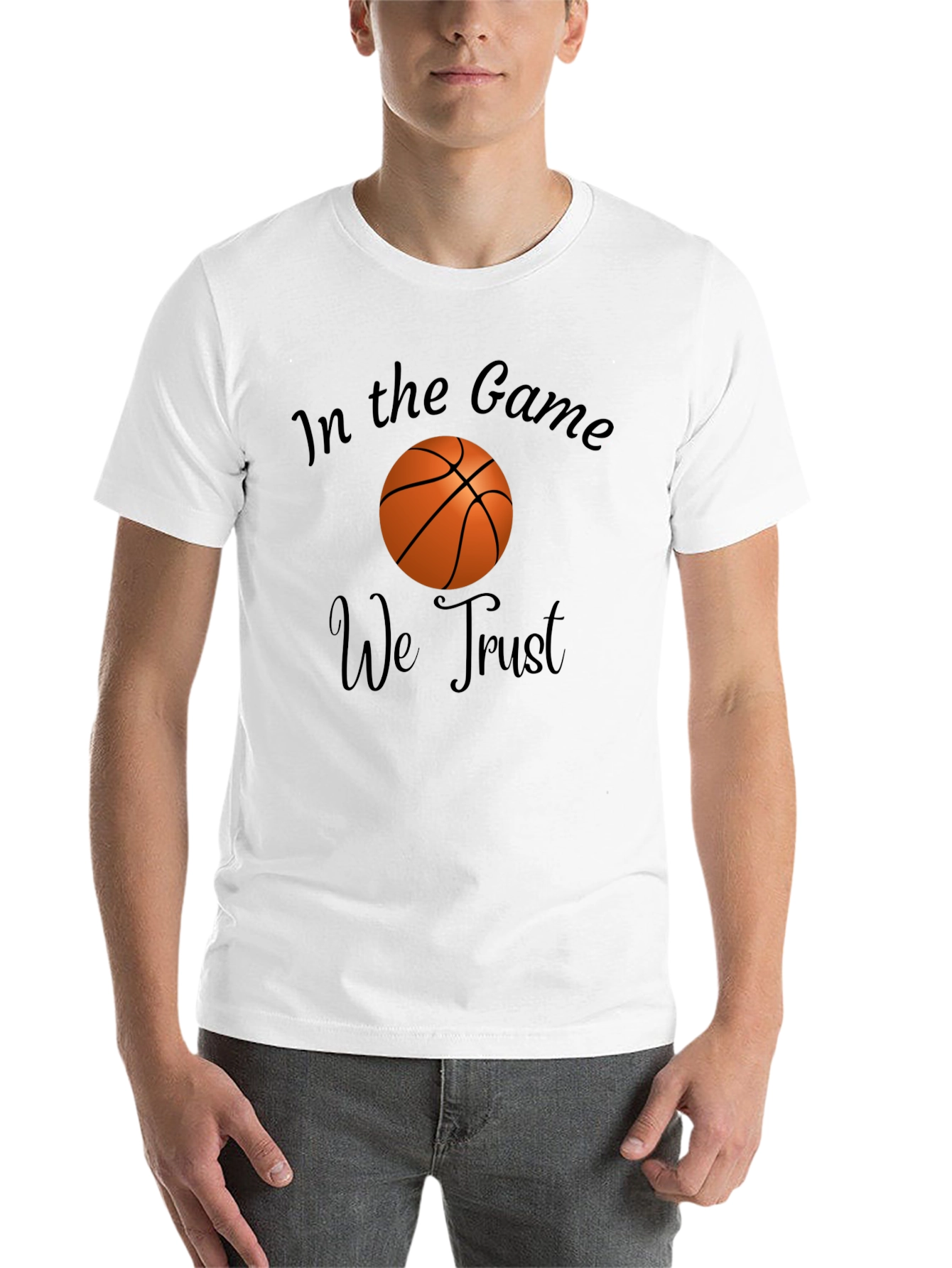 In the Game We Trust Basketball Graphic T-Shirt