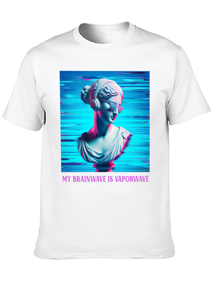 Vaporwave Brain T-Shirt - Aesthetic Greek Bust