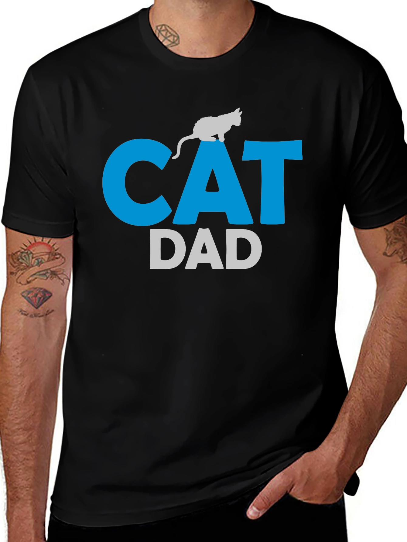 Cat Dad T-Shirt - Mens Graphic Tee