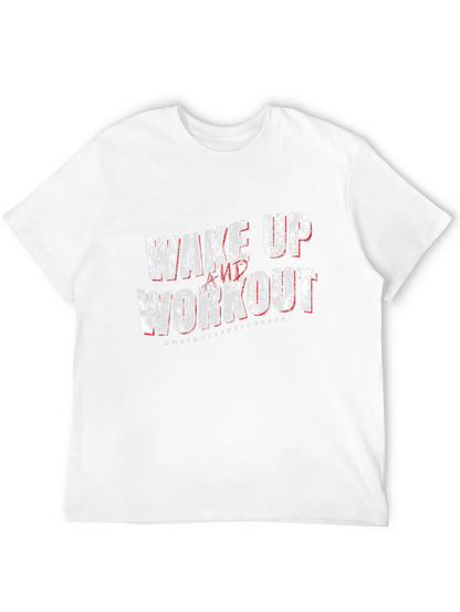 Wake Up and Workout Graphic Tee - Black