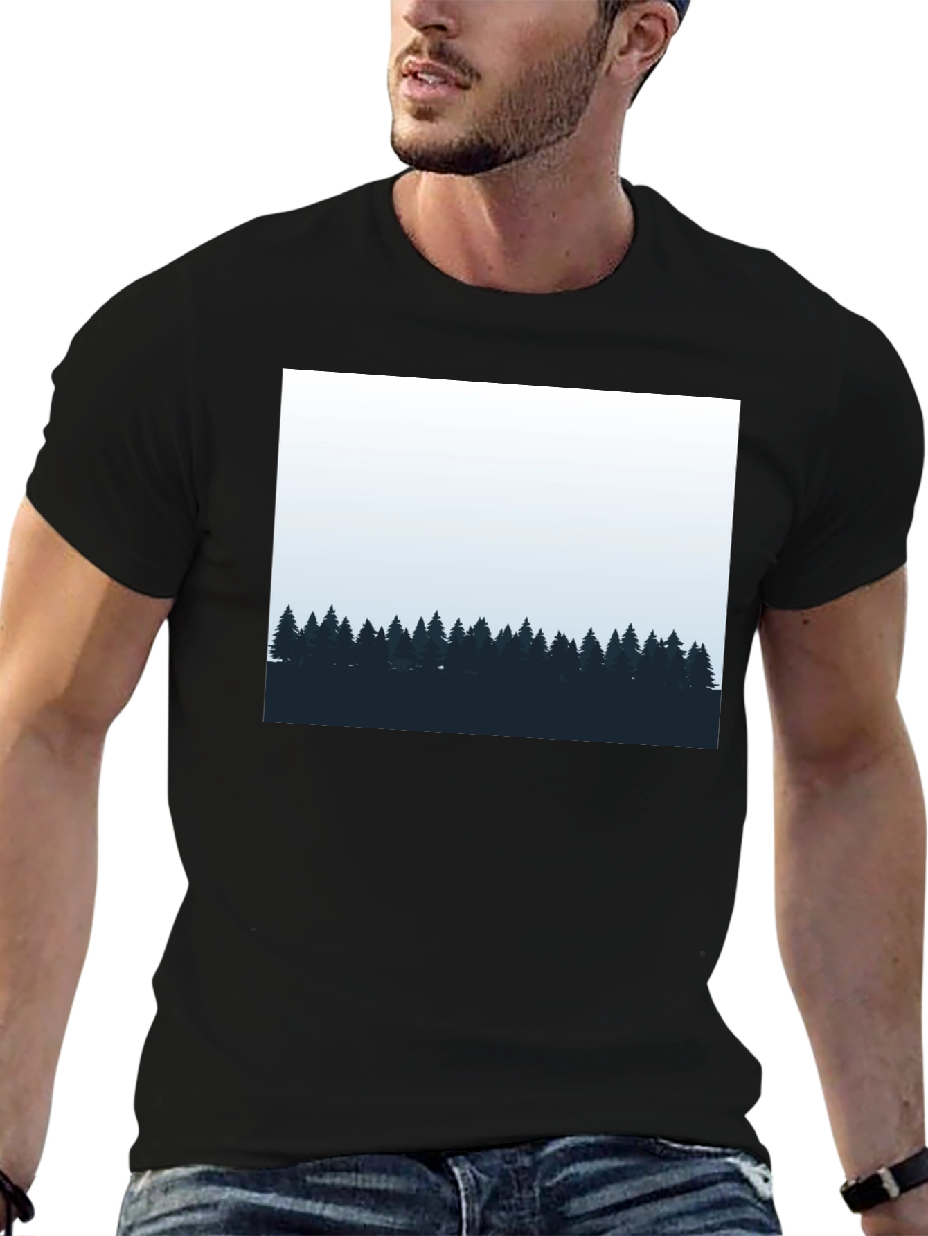 Mens Black Forest Graphic Tee