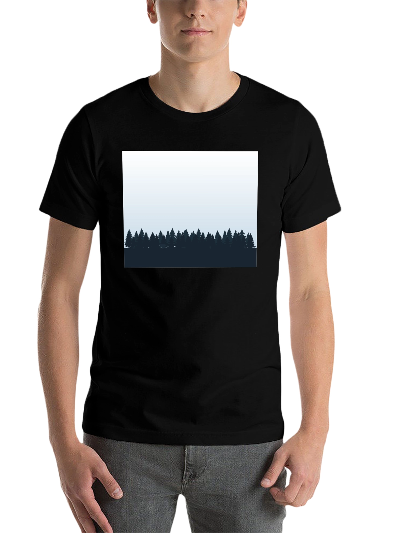 Mens Black Forest Graphic Tee