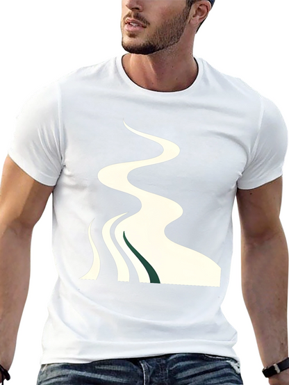 Abstract River Graphic T-Shirt - Stylish Casual Wear