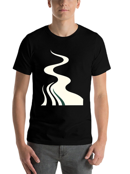 Abstract River Graphic T-Shirt - Stylish Casual Wear