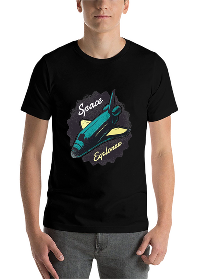 Space Explorer Graphic T-Shirt - Black