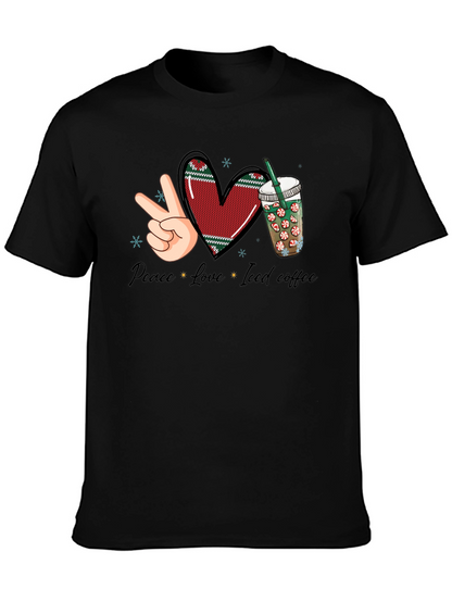 Peace Love Iced Coffee Graphic Tee