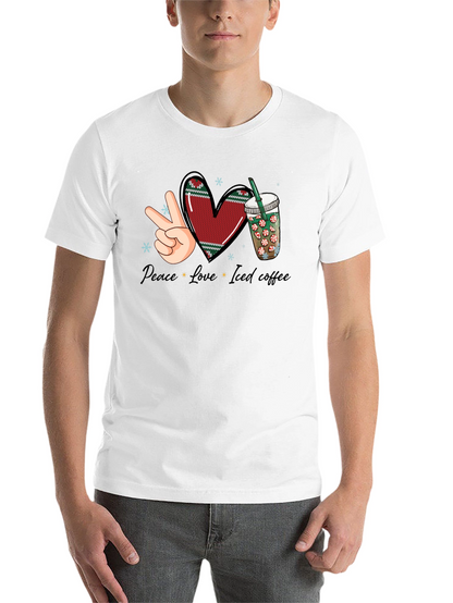 Peace Love Iced Coffee Graphic Tee