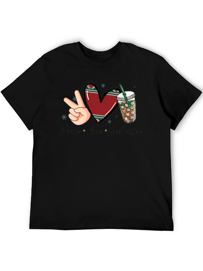 Peace Love Iced Coffee Graphic Tee