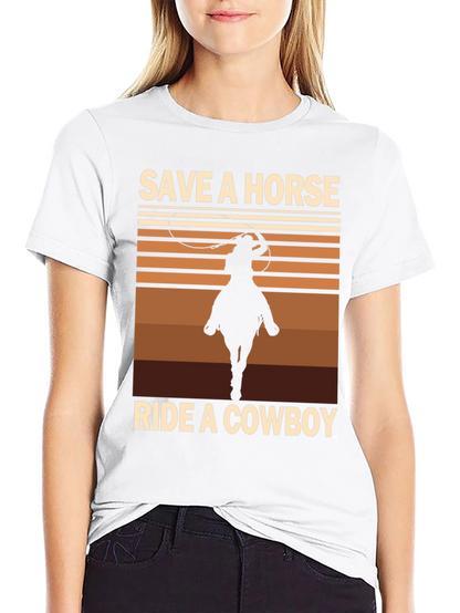 Save a Horse Ride a Cowboy Graphic Tee