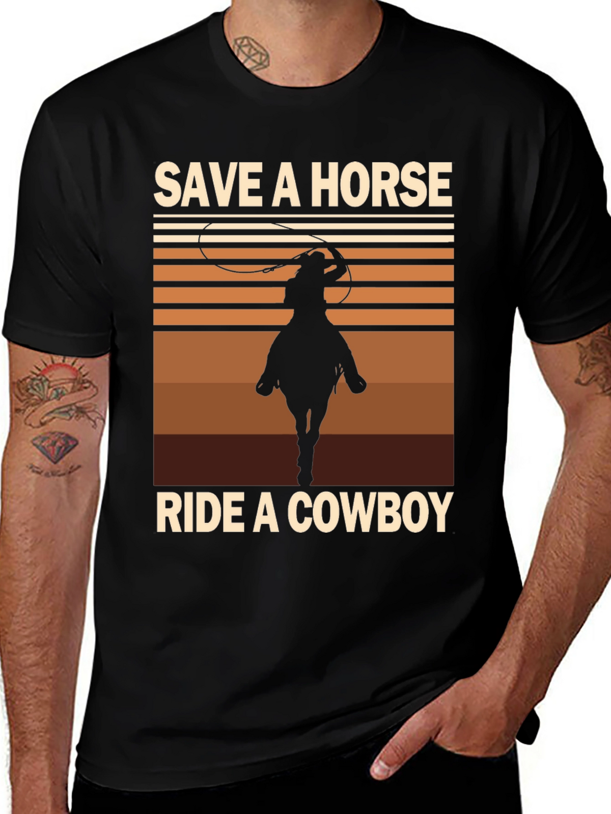Save a Horse Ride a Cowboy Graphic Tee