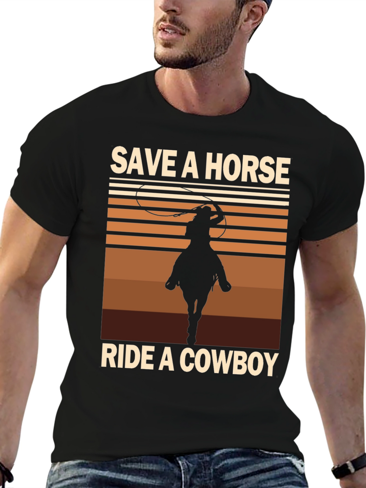Save a Horse Ride a Cowboy Graphic Tee