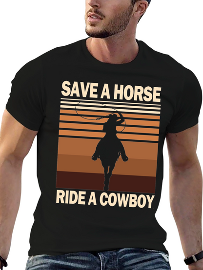 Save a Horse Ride a Cowboy Graphic Tee