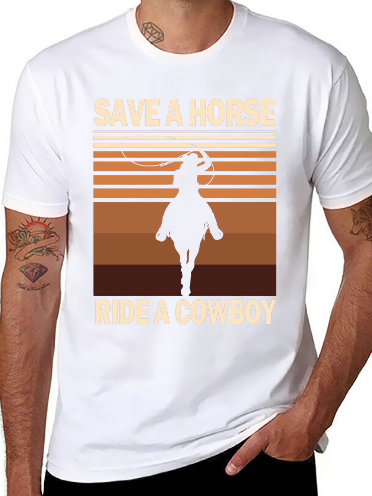 Save a Horse Ride a Cowboy Graphic Tee