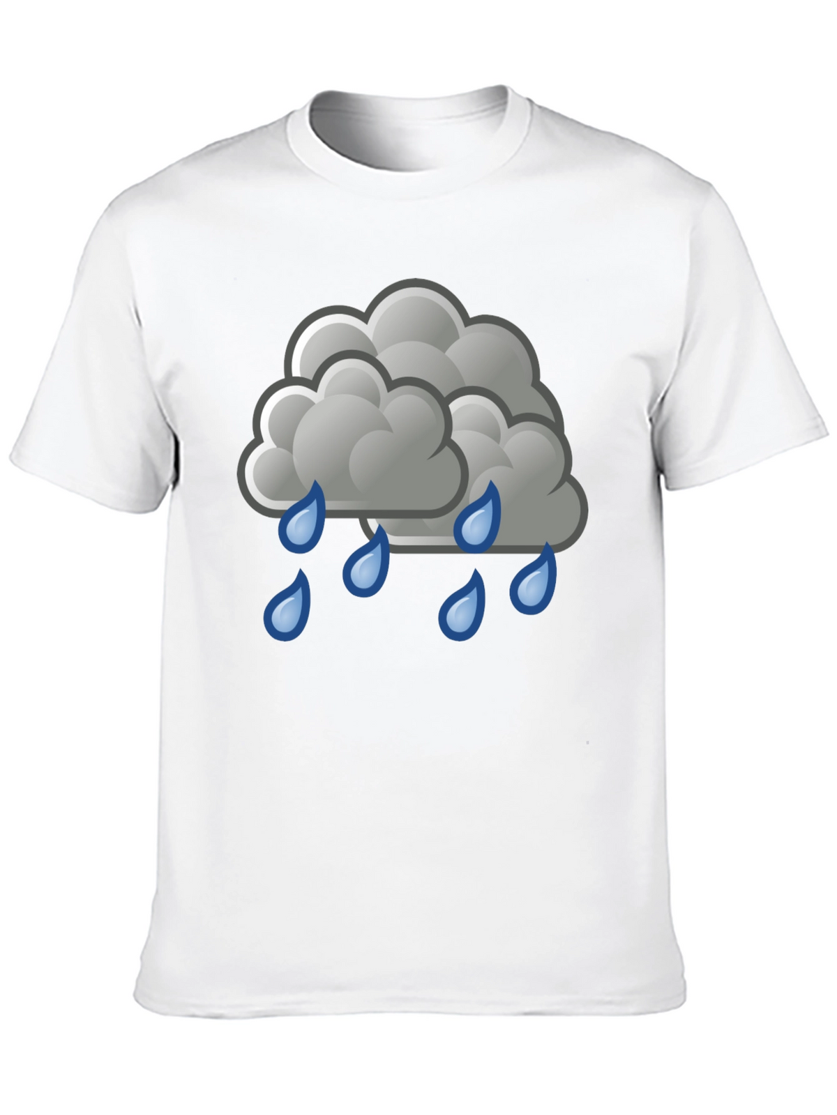 Rain Cloud Graphic Tee - Black Cotton Shirt
