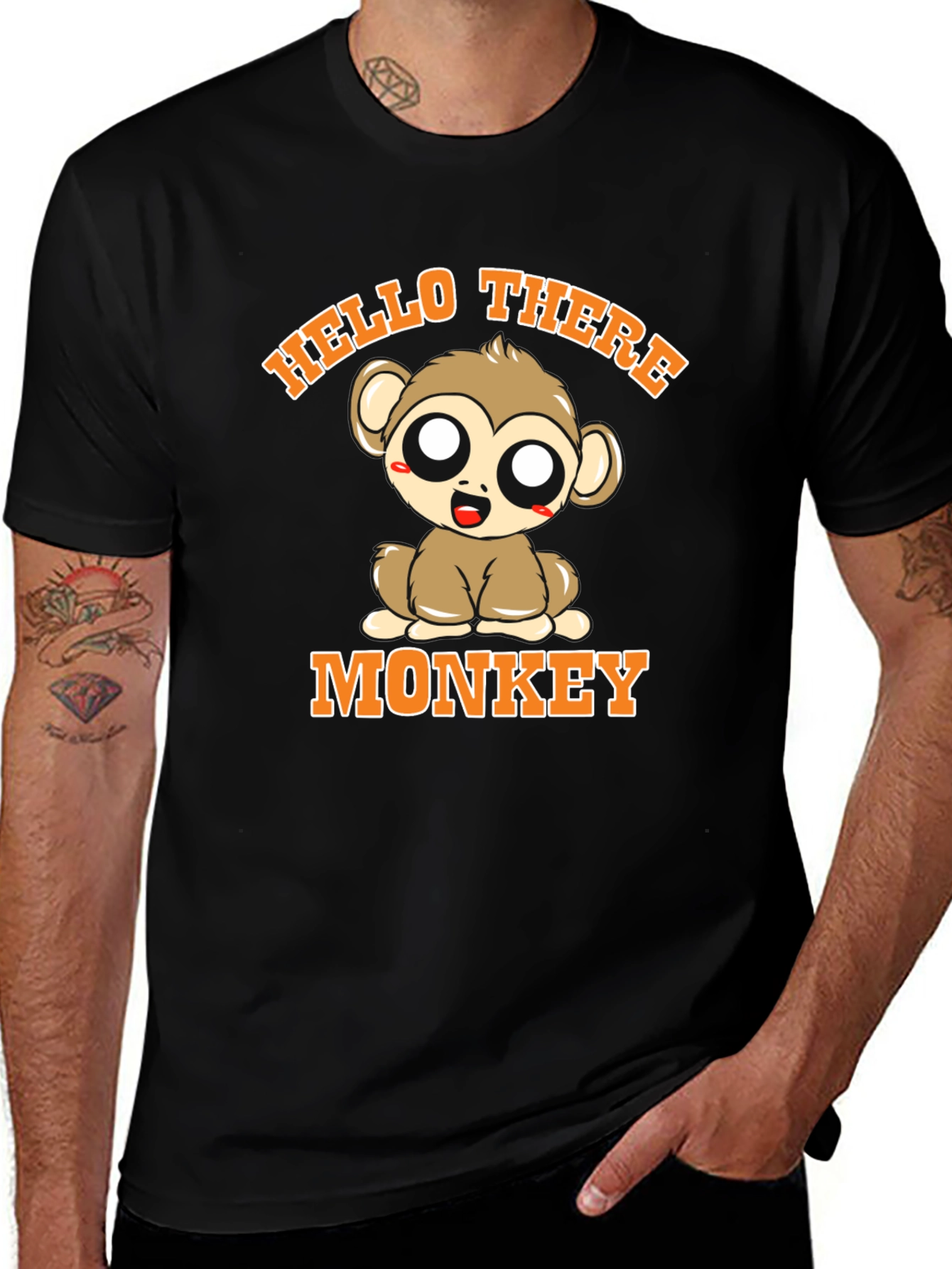 Hello There Monkey Graphic T-Shirt