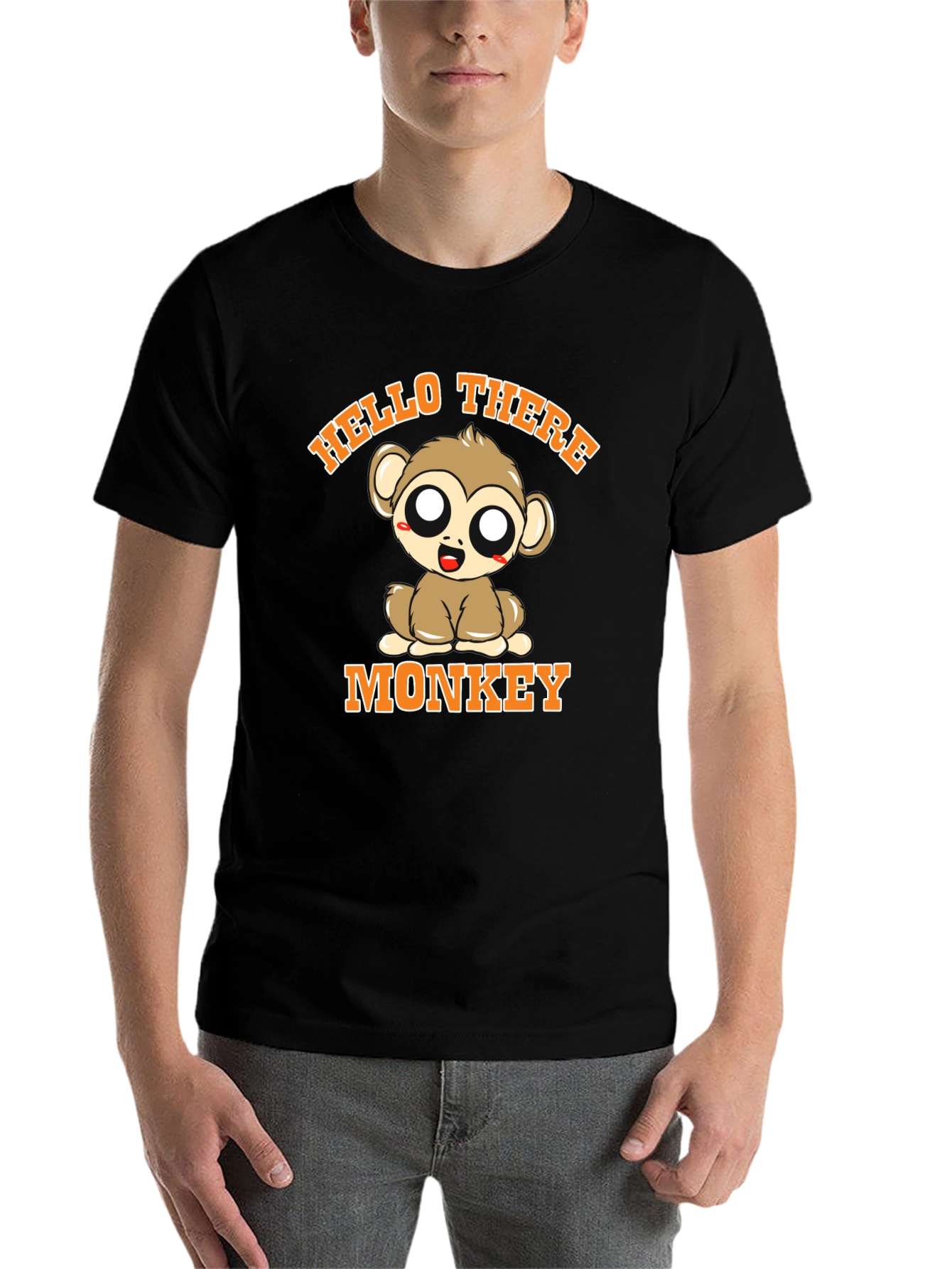 Hello There Monkey Graphic T-Shirt