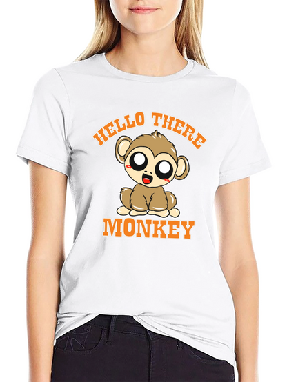 Hello There Monkey Graphic T-Shirt
