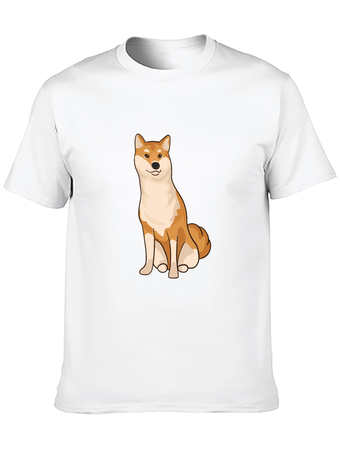 Shiba Inu Graphic Tee - Black Cotton T-Shirt
