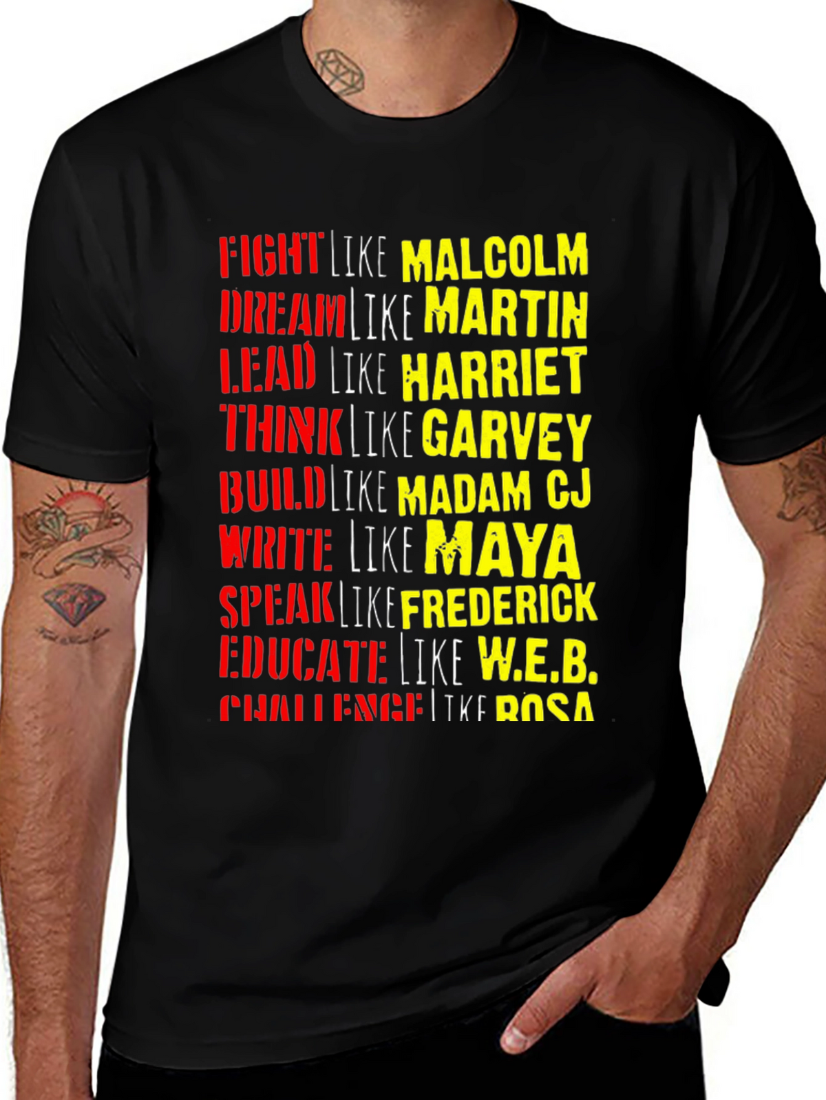 Black History T-Shirt: Fight Dream Lead