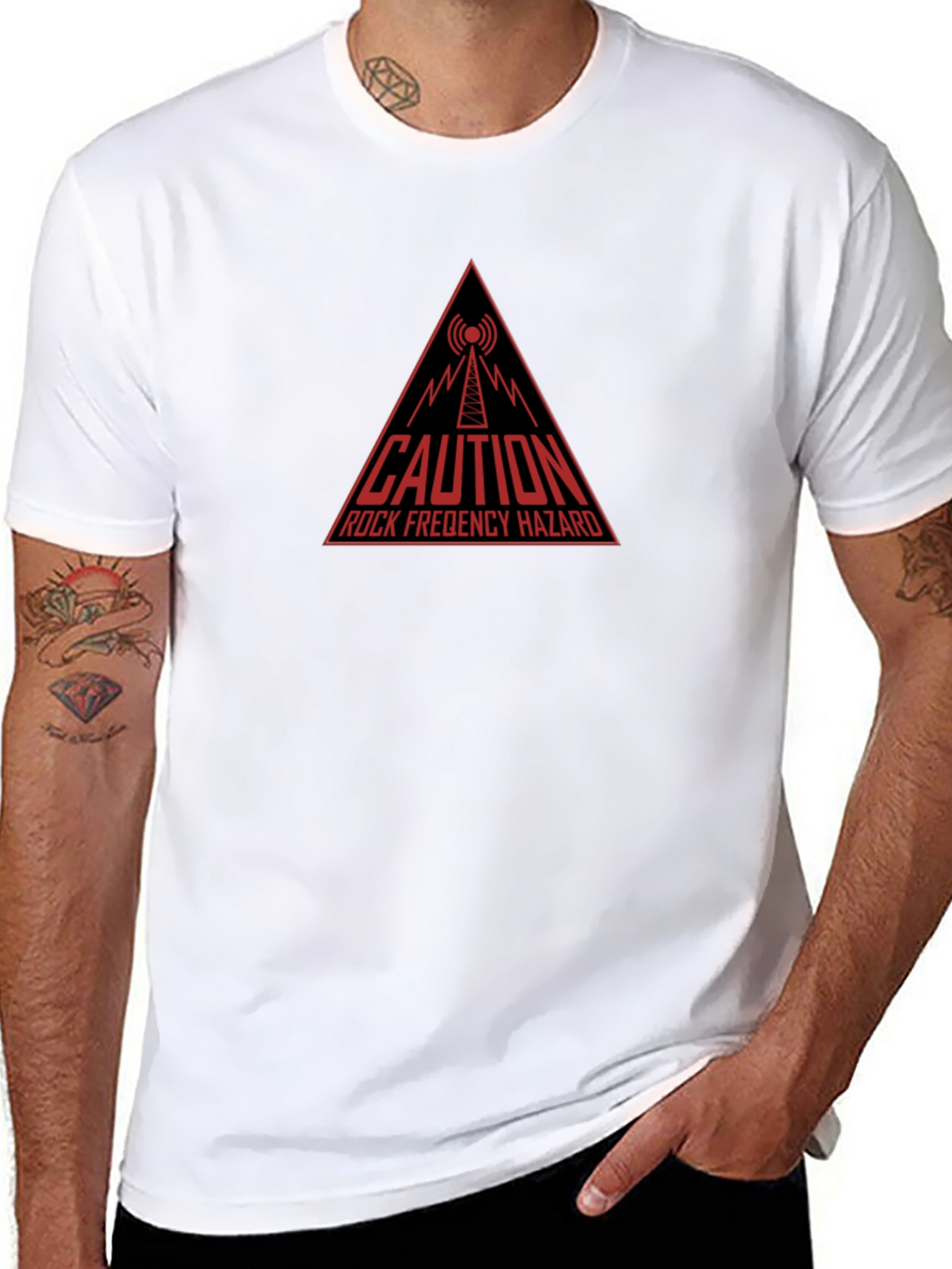 Caution Rock Frequency Hazard Graphic Tee