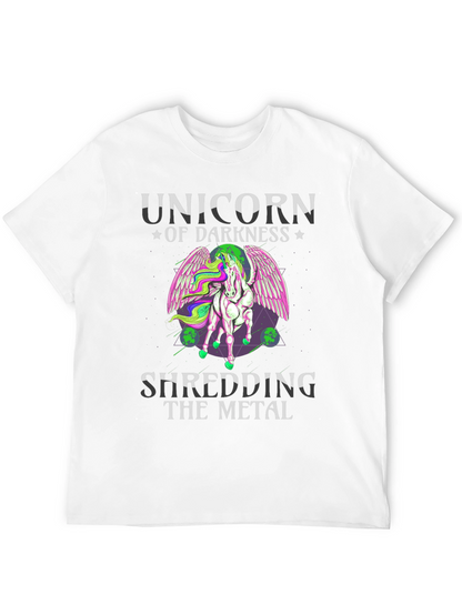 Unicorn of Darkness Shredding Metal T-Shirt