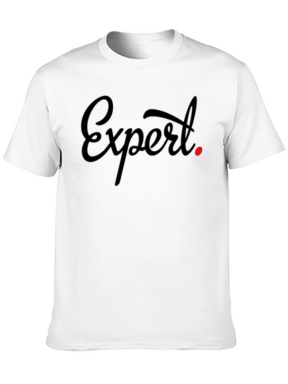 Expert Tee - Stylish Black Graphic T-Shirt