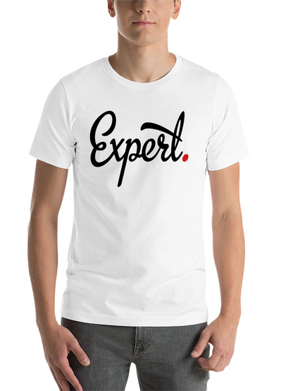 Expert Tee - Stylish Black Graphic T-Shirt